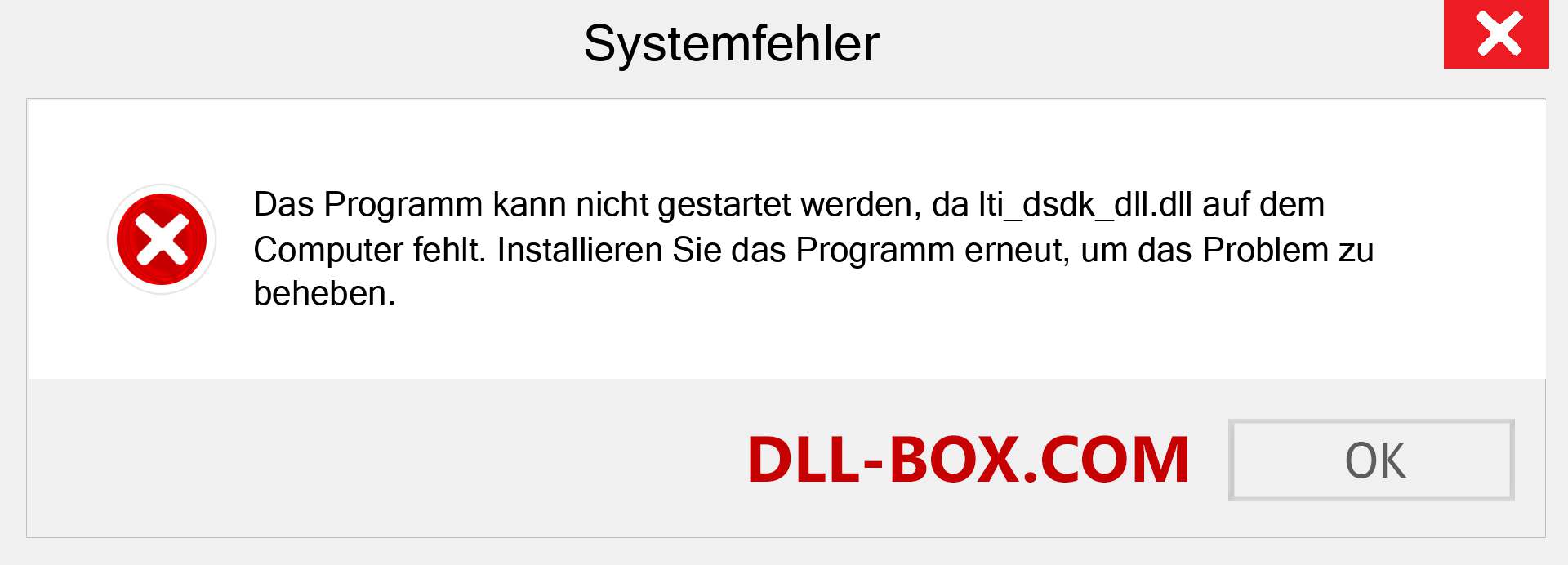 lti_dsdk_dll.dll-Datei fehlt?. Download für Windows 7, 8, 10 - Fix lti_dsdk_dll dll Missing Error unter Windows, Fotos, Bildern