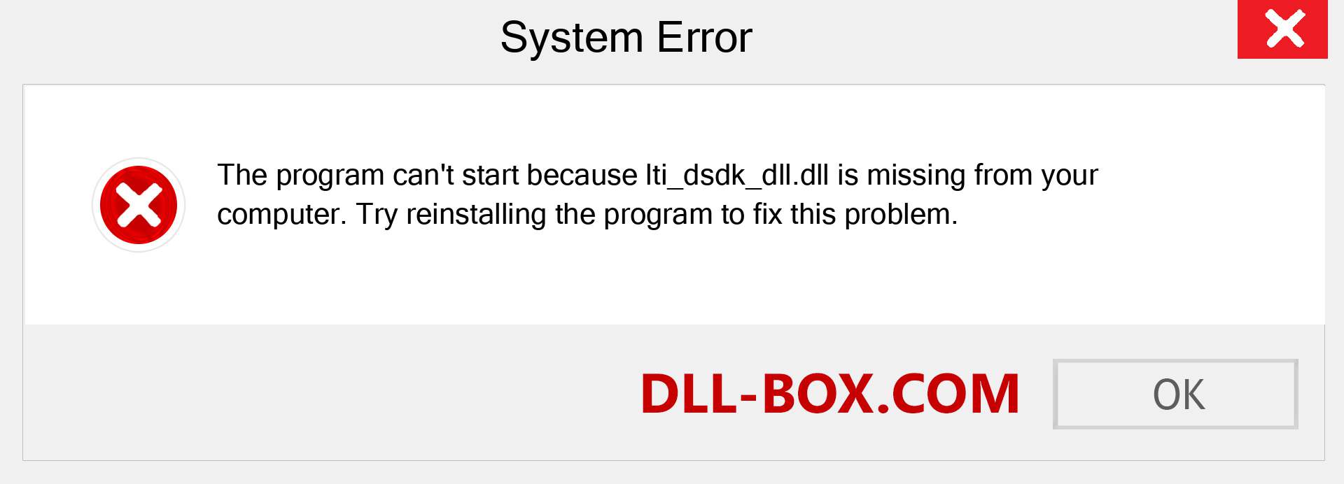  lti_dsdk_dll.dll file is missing?. Download for Windows 7, 8, 10 - Fix  lti_dsdk_dll dll Missing Error on Windows, photos, images