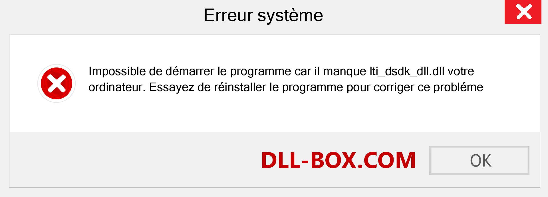 Le fichier lti_dsdk_dll.dll est manquant ?. Télécharger pour Windows 7, 8, 10 - Correction de l'erreur manquante lti_dsdk_dll dll sur Windows, photos, images